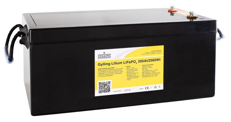Gylling LiFePo4 12V 200Ah - 2560Wh