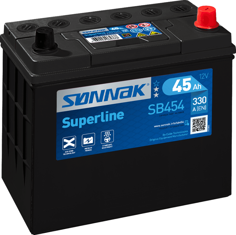 Sønnak Superline SB454 45Ah Kaldstart 330 EN  CCA