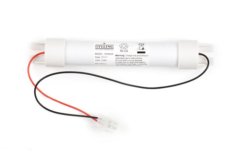 NØDLYSBATTERI  19596436 BST 3.6V 1.6Ah Molex kont. NiCd