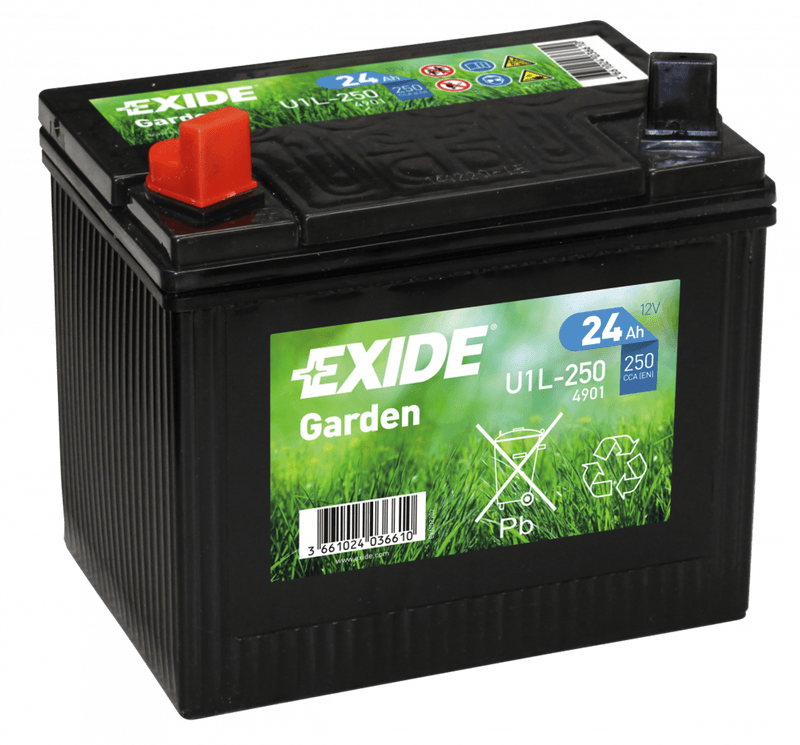EXIDE Garden AGM U1L-250. Hagemaskinbatteri